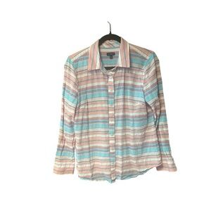 Talbots Striped Long Sleeve Button Down Blouse‎